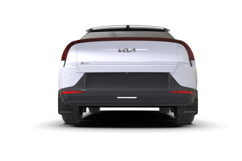 Rally Armor 22-24 Kia EV6 Black UR Mud Flap White Logo