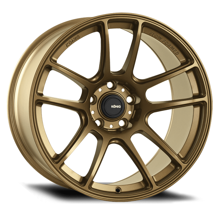 Konig Heliogram 17X8.5 5X114.3 ET38 Matte Bronze Knurled Bead Flow Formed