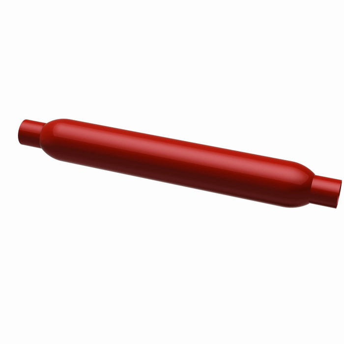 MagnaFlow Muffler Red Pack Series Glasspack 3.5in Rd 22in Body Length 2in/2in Inlet/Outlet