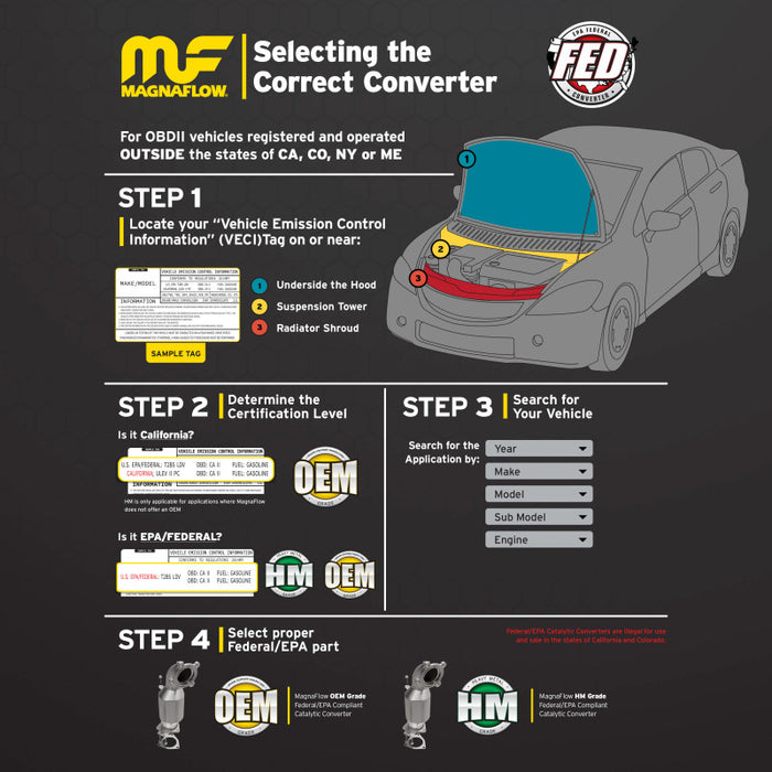 MagnaFlow Conv DF 96-97 Mazda MX6 2.0L Rear