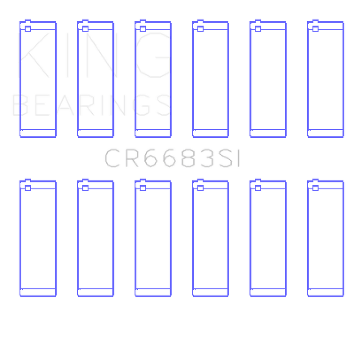 King Engine Bearings ChevrolET 262 (Od+.002in) (Size +0.25mm) Connecting Rod Bearing Set