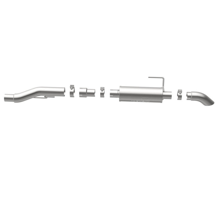 MagnaFlow Cat-Back, SS, 2.5/3in, Turn Down In Front Rear Tire 2015 Ford F150 5.0L V8 Ext Cab