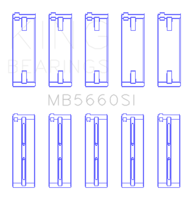 King Engine Bearings Audi/VW Bbz/CAxa/CAva/Azd (Size +0.50mm) Main Bearing Set