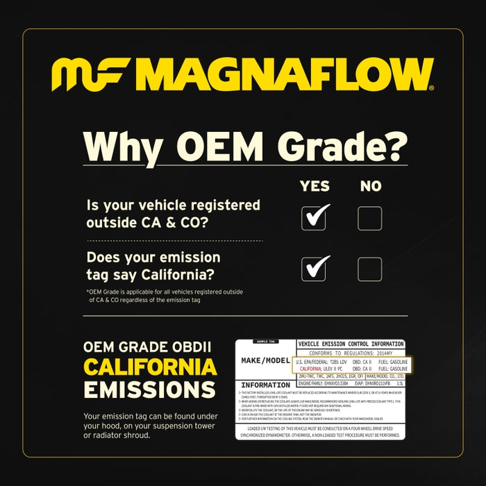 MagnaFlow Converter Direct Fit 13-18 Dodge Durango 3.6L V6 / 13-18 Jeep Grand Cherokee 3.6L V6