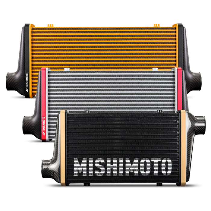 Mishimoto Universal Carbon Fiber Intercooler - Matte Tanks - 525mm Silver Core - S-Flow - BK V-Band