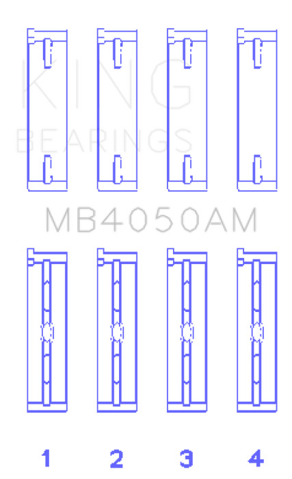 King Engine Bearings Mitsubishi 6G74 (Size +0.75mm) Main Bearing Set