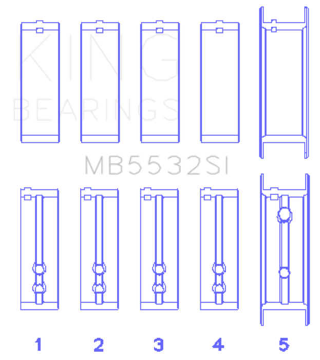 King Chevrolet 151/153 (Size STD) Main Bearing Set