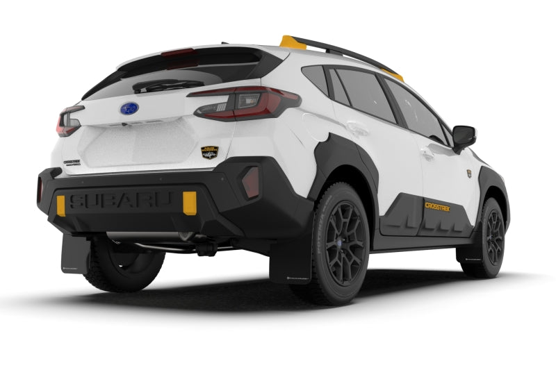 Rally Armor - 2024 Subaru Crosstrek (Wilderness Only) Black UR Mud Flap W/Grey Logo-No Drilling Req