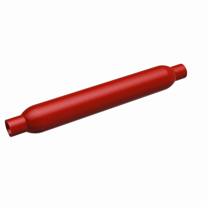 MagnaFlow Muffler Red Pack Series Glasspack 3.5in Rd 22in Body Length 2in/2in Inlet/Outlet