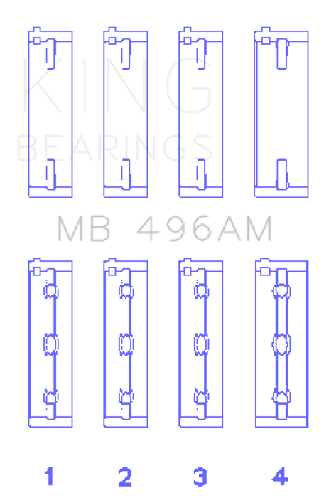 King Engine Bearings Mazda Kl V6 (Size +0.25mm) Main Bearing Set