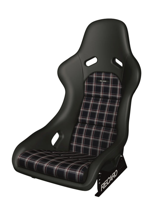 Recaro Classic Pole Position ABE Seat - Black Leather/Classic Checkered Fabric