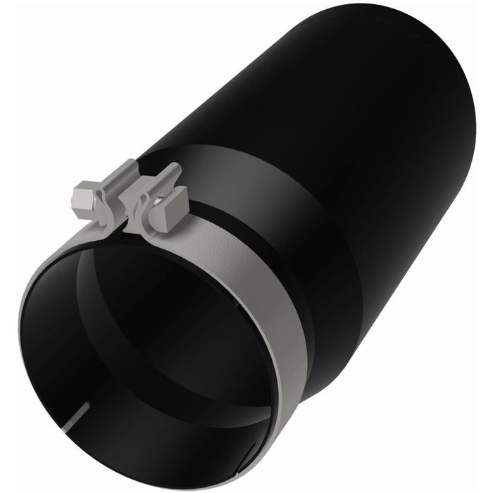 MagnaFlow Tip Stainless Black Coated Single Wall Round Single Outlet 6in Dia 5in Inlet 13in L