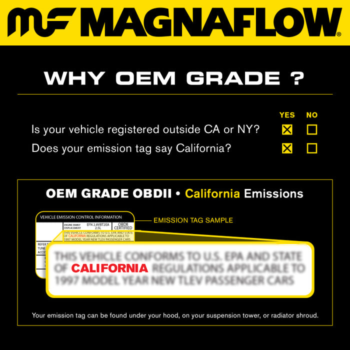 Magnaflow Conv DF 07 Dodge Caliber 2.4L Manifold AWD / 07-10 Jeep Patriot 2.4L Manifold 4WD 49 State