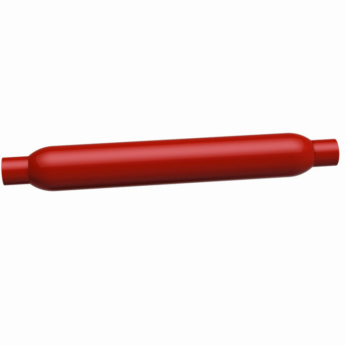 MagnaFlow Muffler Red Pack Series Glasspack 3.5in Rd 22in Body Length 2in/2in Inlet/Outlet