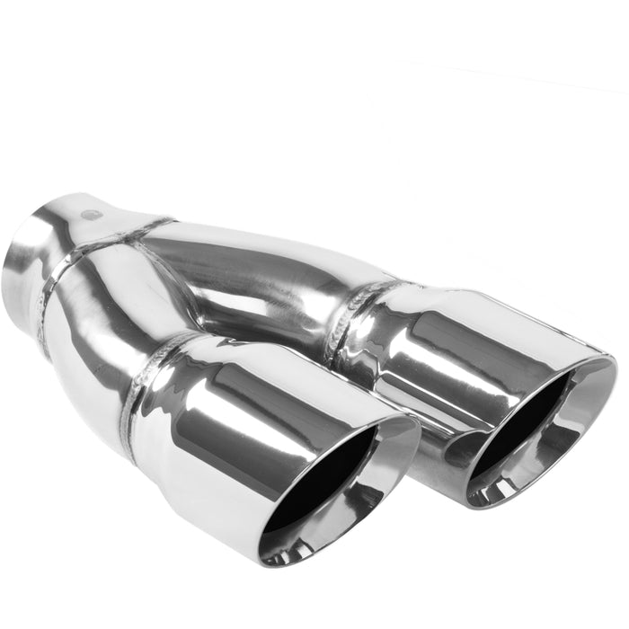 MagnaFlow Double Wall 3in Dual Round Polished Tip 2.25in Inlet