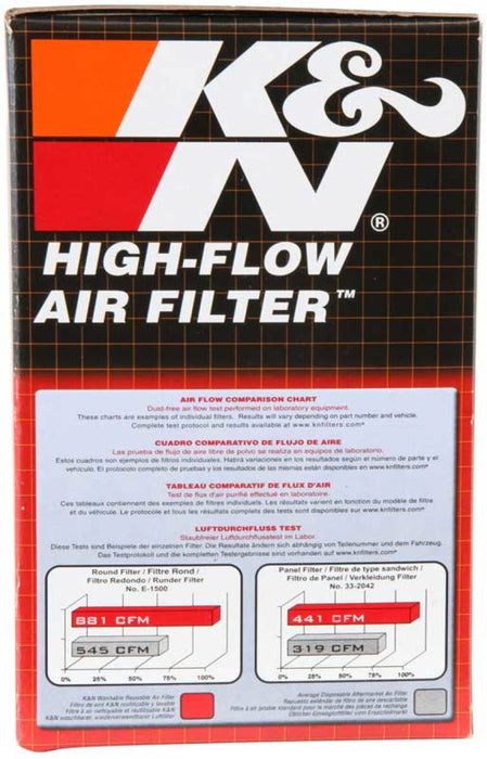 K&N 1-3/4in FLG 4 X 2-7/8in B 3 X 2in T 2-3/4in L (2 PER BOX) Universal Clamp-On Air Filter