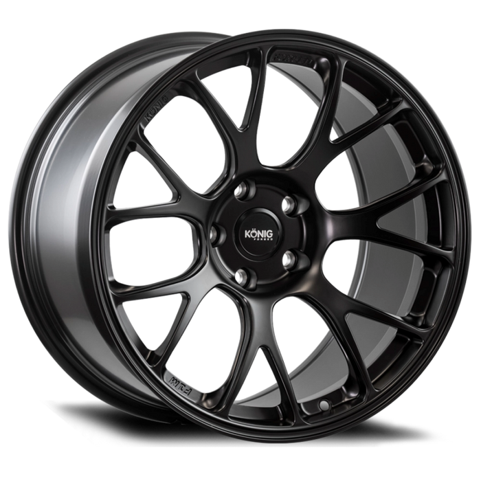 Konig Forged F1M 18X9.5 5X120 ET44 Satin Black Knurled Bead