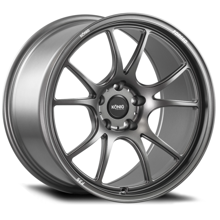 Konig Forged F3S 18X9.5 5X114.3 ET25 Satin Charcoal Knurled Bead