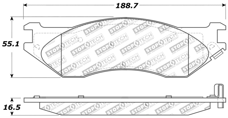 StopTech Sport Brake Pads w/Shims and Hardware - Rear