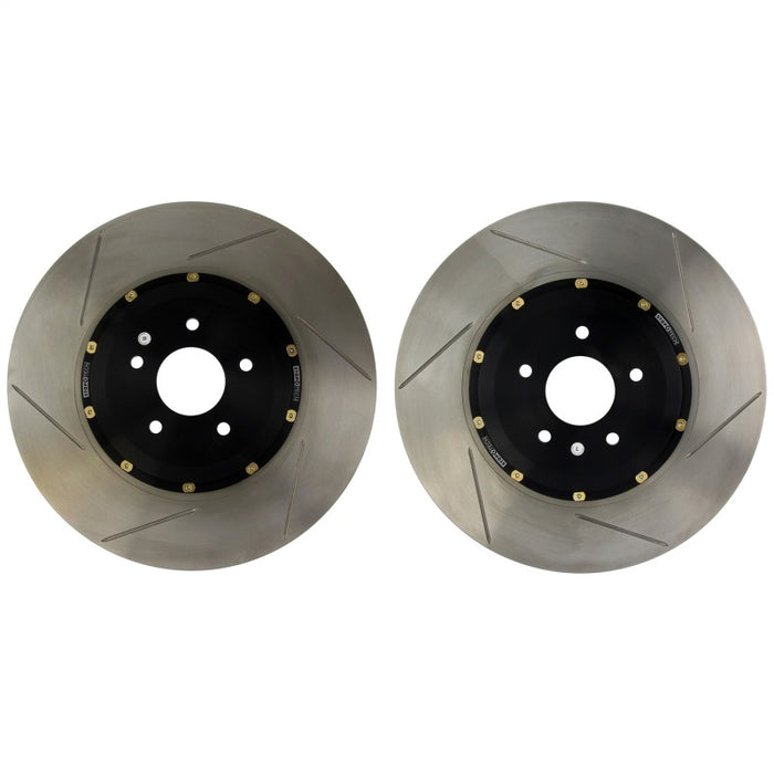 StopTech 03-15 Subaru STi 326mm x 30mm AeroRotor Drilled Zinc Front Rotor Pair