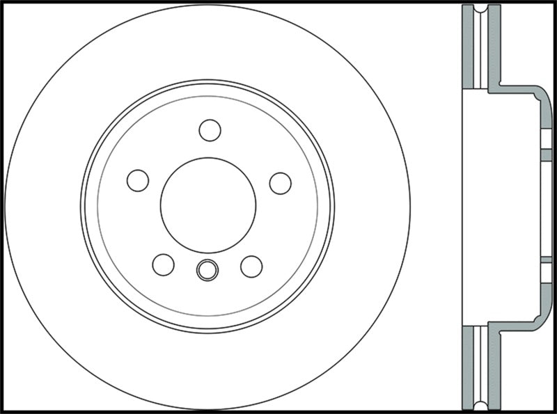 StopTech 11-15 BMW 535i/535xi/ 12-15 640i Front Left Drilled Sport Brake Rotor