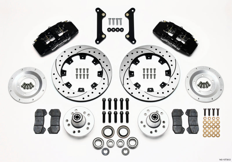 Wilwood Dynapro 6 Front Hub Kit 12.19in Drilled 70-78 Camaro