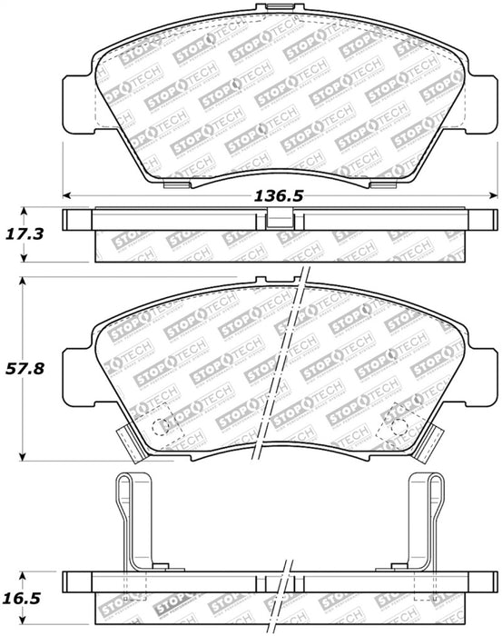 StopTech Street Touring 02-06 Acura RSX Type S / 93-95 Civic Coupe / 04-05 Civic Si