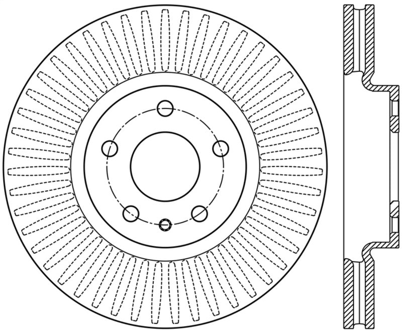 StopTech 13-16 Ford Fusion Left Front Disc Slotted Premium Brake Rotor