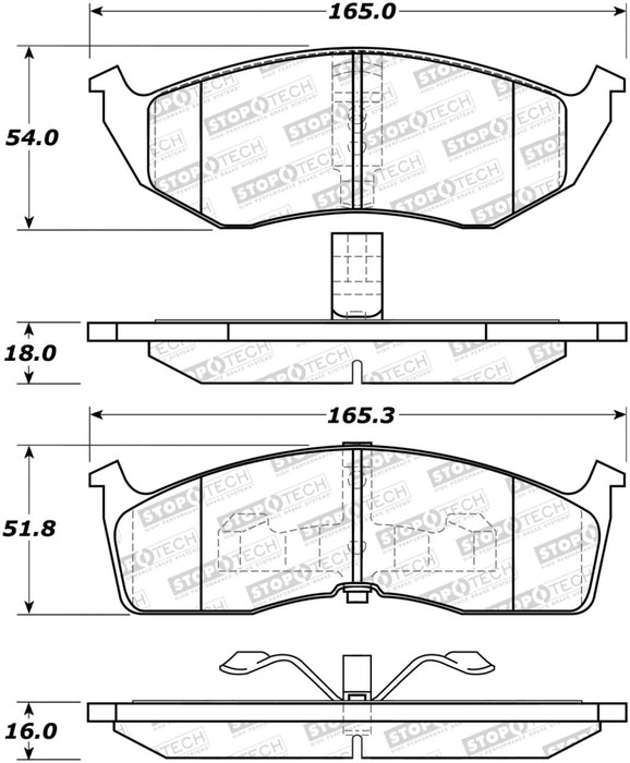 StopTech Street Brake Pads - Rear