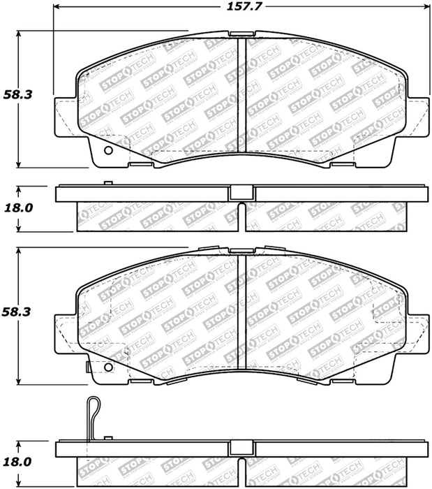 StopTech Street Select Brake Pads - Rear