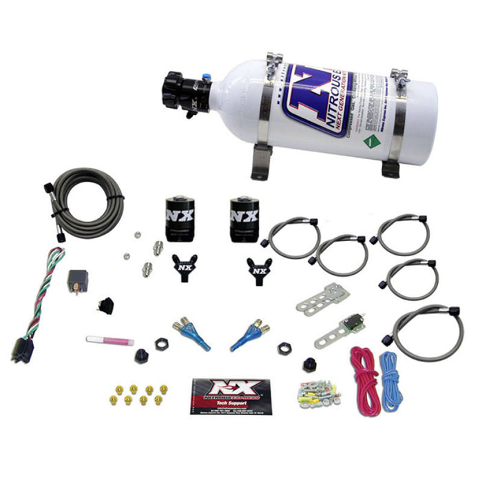 Nitrous Express 92-95 Dodge V8 TBI Dual Nozzle Nitrous Kit (50-125HP) w/5lb Bottle