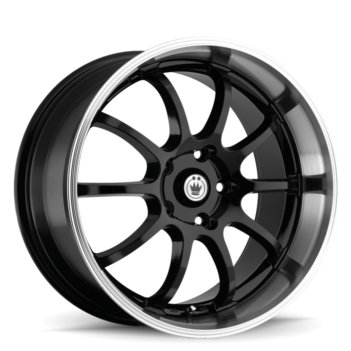 Konig Lightning 17x7 10x100/114.3 ET40 Black/Machine Lip