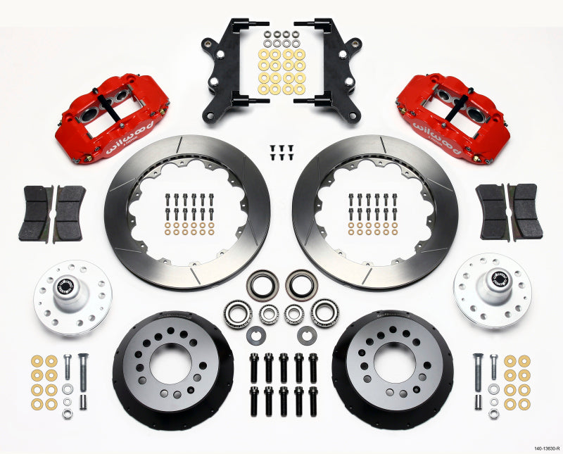 Wilwood Narrow Superlite 6R Front Hub Kit 12.88in Red 60-68 Ford / Mercury Full Size / Galaxie