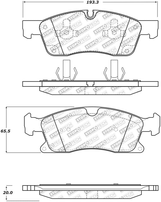 StopTech Street Select Brake Pads w/Hardware - Front