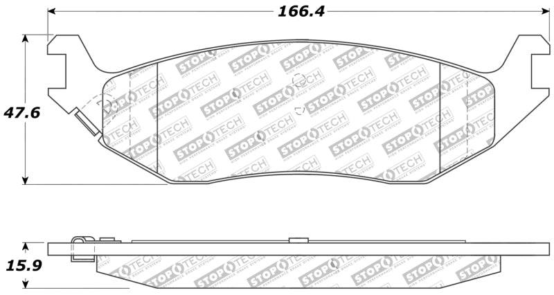 StopTech Sport Brake Pads w/Shims and Hardware - Front