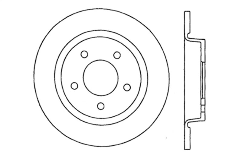 StopTech 04-10 Mazda3 Slotted & Drilled Right Rear Rotor