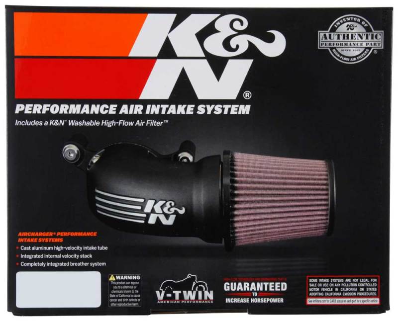 K&N 08-17 Harley Davidson Touring Models Performance Air Intake System Silver