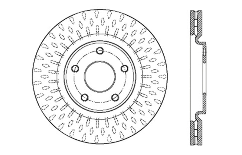 StopTech 12-20 Dodge Grand Caravan Sport Drilled Right Front Rotor