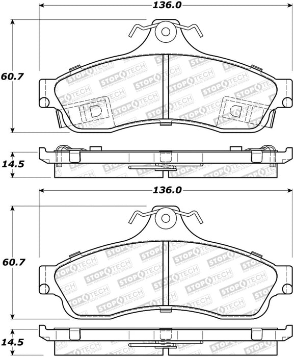 StopTech Street Brake Pads - Rear