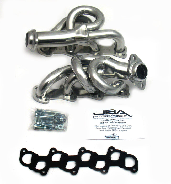 JBA 97-03 Ford F-150 4.6L 2V 1-1/2in Primary Silver Ctd Cat4Ward Header