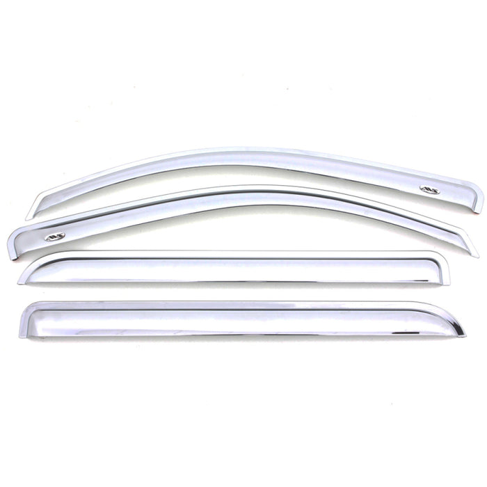 AVS 11-17 Jeep Compass (Old Body Style) Ventvisor Front & Rear Window Deflectors 4pc - Chrome