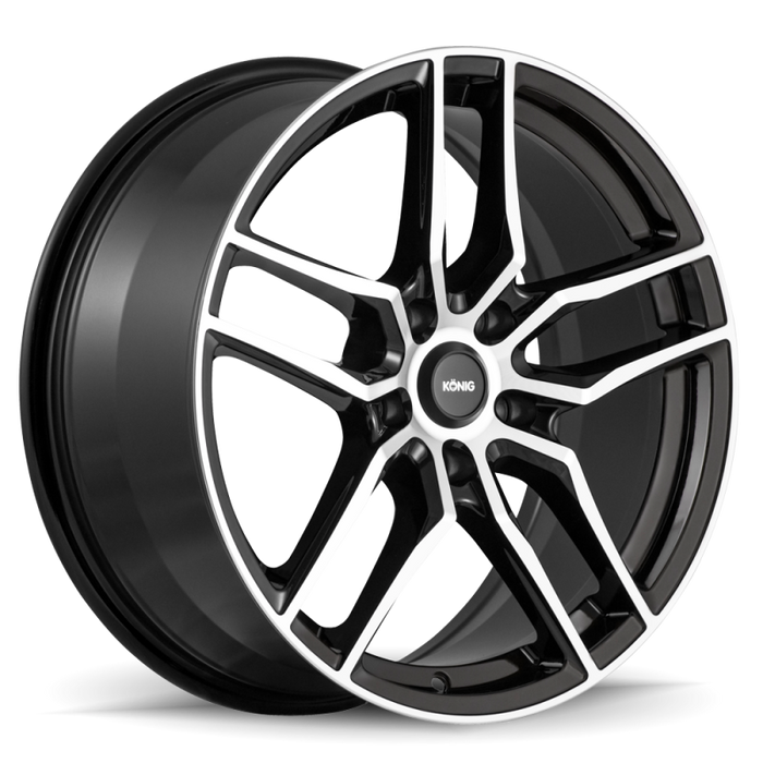 Konig Intention 17x8 5x108 ET45 Gloss Black / Machine Face