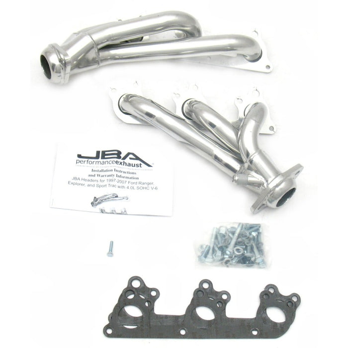 JBA 97-11 Ford Ranger 4.0L OHC w/Driver Side EGR 1-1/2in Primary Silver Ctd Cat4Ward Header