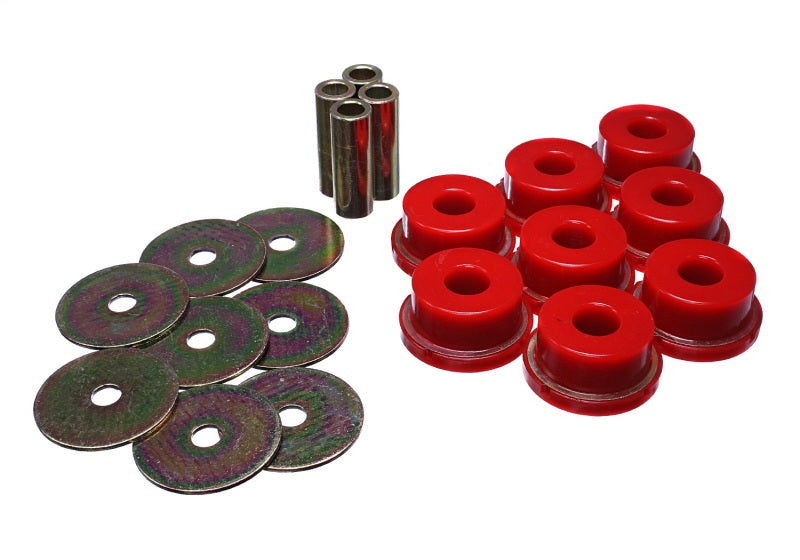 Energy Suspension 05-09 Subaru Legacy Rear Subframe Bushing Set - Red