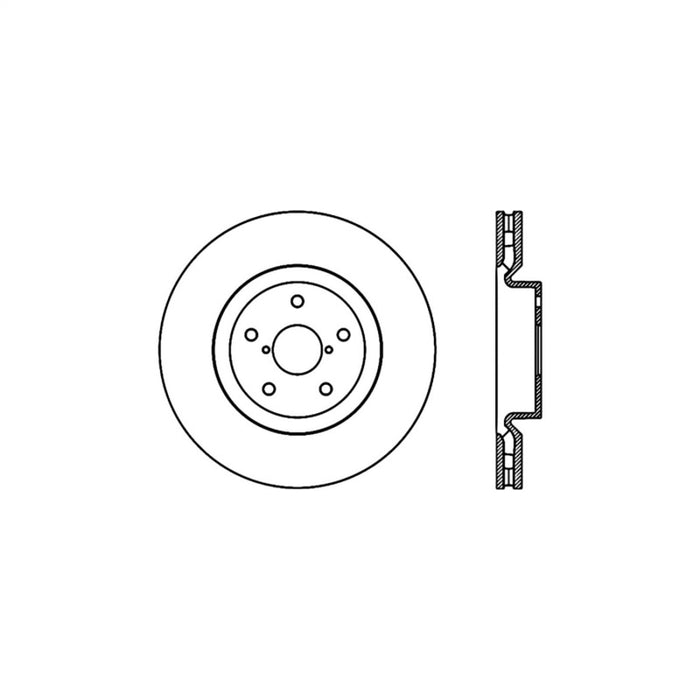 Stoptech 05-07 Subaru Impreza WRX Sti Front High Carbon CRYO-STOP Rotor