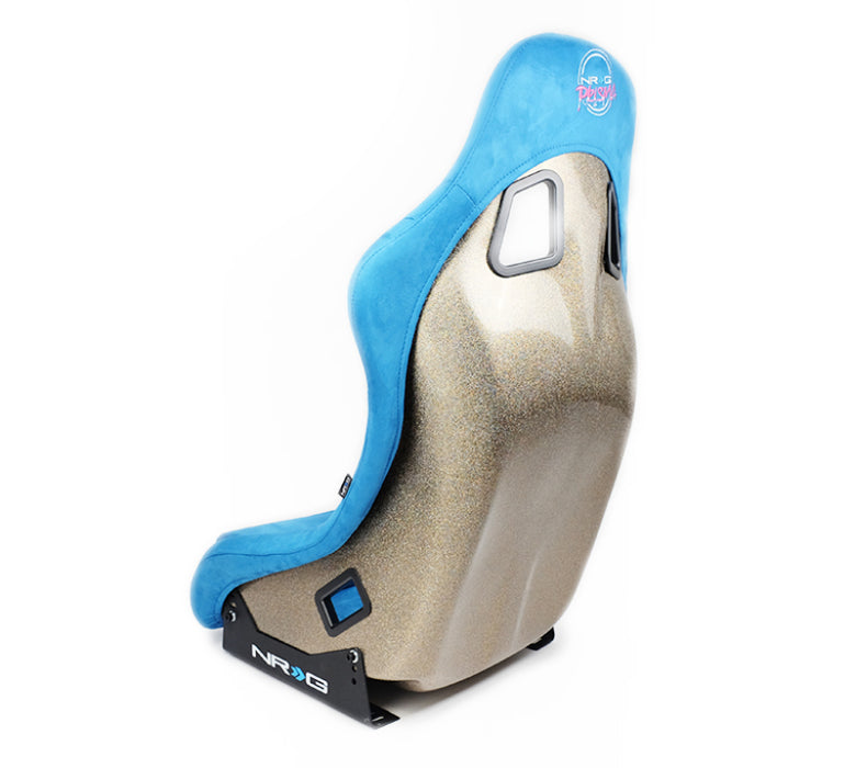 NRG FRP Bucket Seat ULTRA Edition - Medium (Blue Alcantara/Pearlized Back)