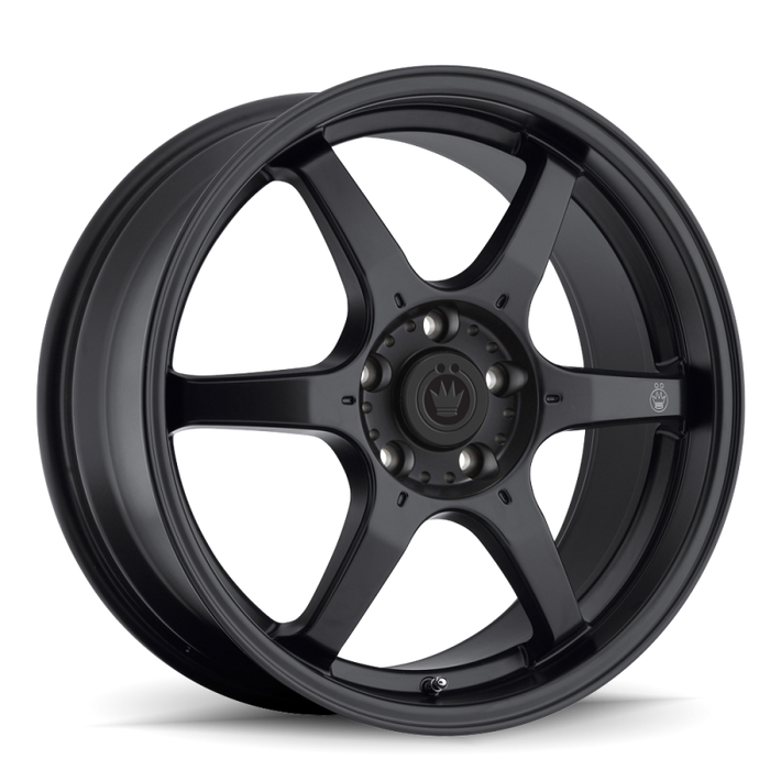 Konig Backbone 18x8 5x114.3 ET45 Matte Black Milling Logo on Spoke