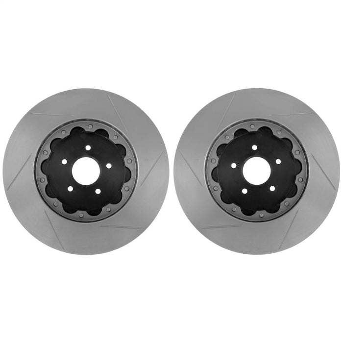 StopTech 07-09 Audi RS4 Front Drilled Zinc Plated 365x34mm Aero-Rotor Kit (Pair)