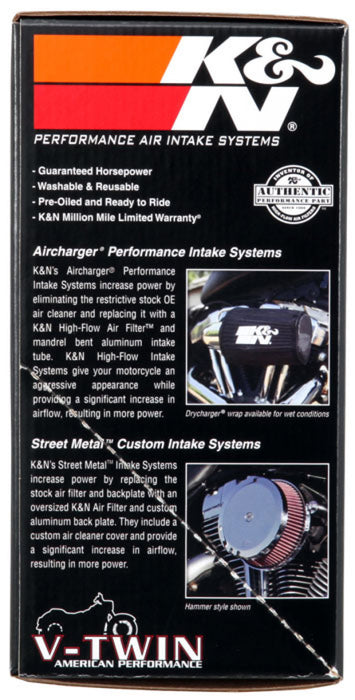 K&N 07-14 Harley Sportster 883/1200CC Polished Performance Intake Kit