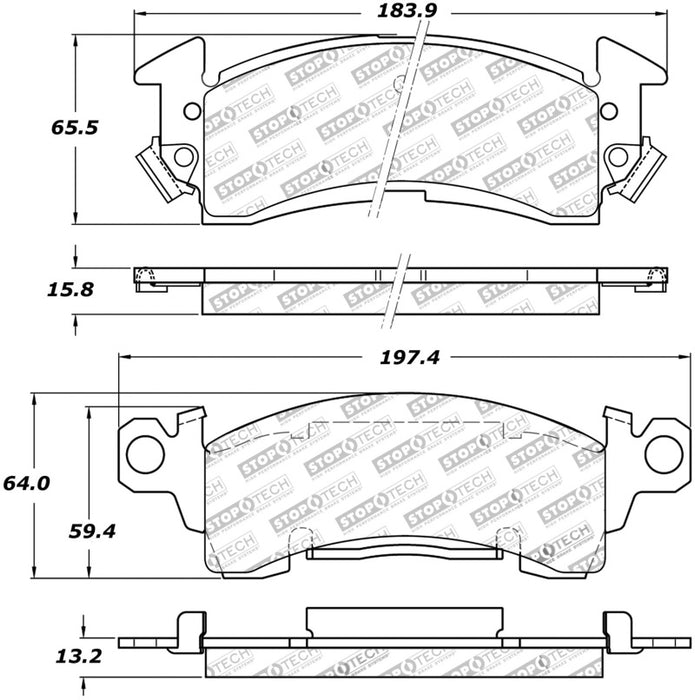 StopTech Sport Brake Pads w/Shims and Hardware - Front